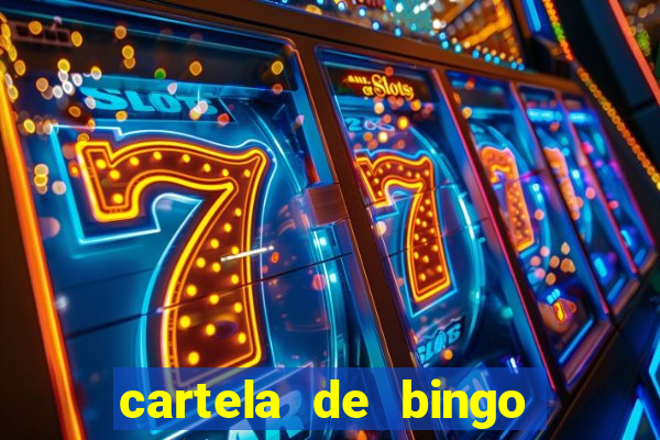 cartela de bingo cha de bebe